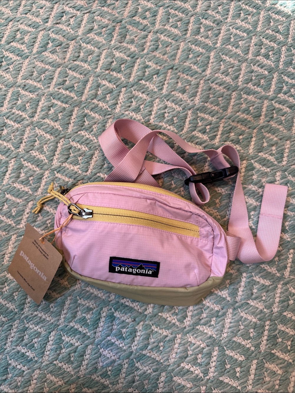 Patagonia Pink and Beige Hip Pack